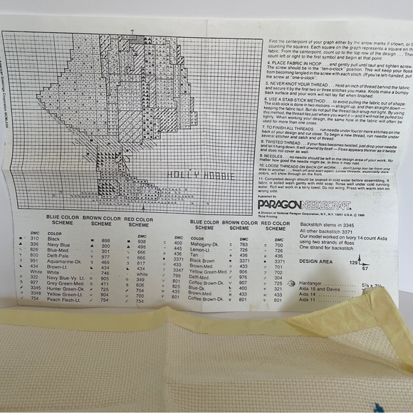 Started Vintage Holly Hobby Cross Stitch Kit - thread & pattern included - Picture 9 of 11